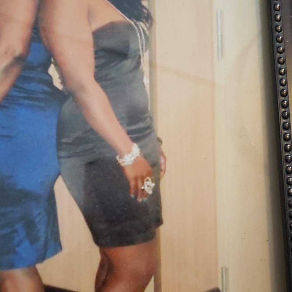 Strapless Satin Dress